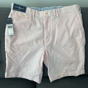 NWT Ralph Lauren Polo Golf Pink Striped Shorts Size 34